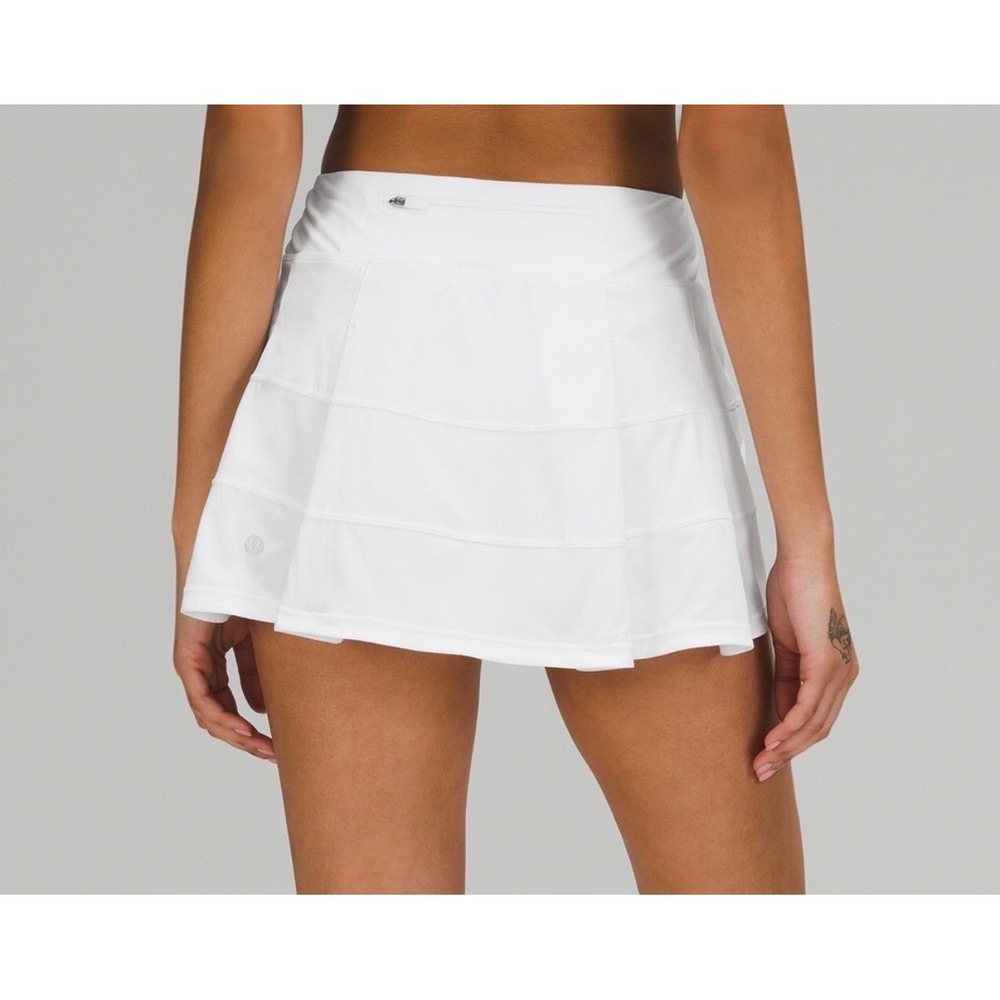 Lululemon Pace Rival Skort Tennis Skirt White Cottagecore Coquette Boho 6 Tall
